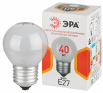 Лампочка ЭРА P45 40Вт Е27 / E27 230В шар матовый (КНР)