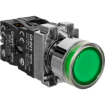 Кнопка управления NP2-BW3361 плоская, зеленая, 1НО, AC/DC230В(LED), IP40  CHINT (1)