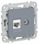 FLITE Роз. 2-я RJ45/TV кат.5Е UTP РКТВ5е-2-0-ФлМ мар. IEK