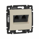 Розетка 2гн комп+комп RJ45+RJ45 с/у крем с/захват механизм кат.5е Valena Legrand (1/10/100) Розетка 2гн комп+комп RJ45+RJ45 с/у крем с/захват механизм кат.5е Valena Legrand (1/10/100)