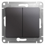 Выключатель 2кл прох с/у графит механизм Glossa Systeme Electric (1/20) Выключатель 2кл прох с/у графит механизм Glossa Systeme Electric (1/20)