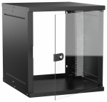 Шкаф наст. 12U 600х650мм стекл. дв. чер. GENERICA