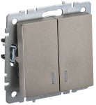 Выключатель 2кл с подсв с/у шампань механизм ВС10-2-1-БрШ BRITE IEK (1/10/100) Выключатель 2кл с подсв с/у шампань механизм ВС10-2-1-БрШ BRITE IEK (1/10/100)