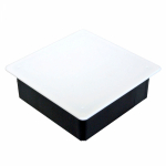 Коробка для скрытого монтажа 103x103x47мм под штукатурку пластик черный с крышкой ip30 ПРОМРУКАВ _