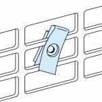 20 ГАЕК М6 ДЛЯ ПЕРФОРИРОВАННОЙ ПЛАТЫ