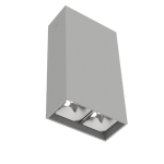 Светодиодный светильник VARTON DL-Box Reflect Multi 1x2 накладной 8 Вт 4000 К 80х40х150 мм RAL7045 серый муар 35°x75° DALI