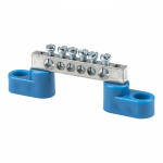 Шина N ноль 2 угловых изолятора ШНИ 6х9 6-отверстий цинк EKF Шина N ноль 2 угловых изолятора ШНИ 6х9 6-отверстий цинк EKF