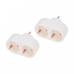 Двойник 2гн с З/К белый  "линейный" 16А REXANT (2 шт./уп.)