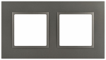 Рамка для розеток и выключателей ЭРА Elegance 14-5012-16 Classic, на 2 поста, титан Рамка для розеток и выключателей ЭРА Elegance 14-5012-16 Classic, на 2 поста, титан