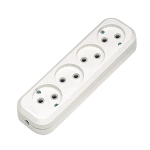 Колодка 4гн без З/К белая 10А Makel (1/20/120)