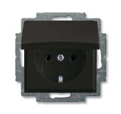 Розетка ABB Basic 55 1-мест. в сборе с корпусом с З/К скр. уст-ки16А 220-250В с крышкой IP44 черный Розетка ABB Basic 55 1-мест. в сборе с корпусом с З/К скр. уст-ки16А 220-250В с крышкой IP44 черный