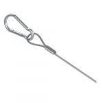 Трос оцинкованный с карабином и замком 10 м (2 мм)