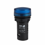 Лампа индикаторная в сборе 1 источник света синяя круглая линза, плоская 110В AC/DC d22мм СВЕТОДИОД. (LED) IP65 КЭАЗ OptiSignal