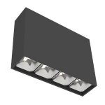 Светодиодный светильник VARTON DL-Box Reflect Multi 1x4 накладной 10 Вт 4000 К 150х40х115 мм RAL9005 черный муар 36°