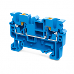 Зажим клеммный проходной 0мм размер ячейки 0мм на DIN-рейку/G-рейка 1 уровень сечение провода 4мм² 24А 1000В полиамид (pa) КЭАЗ (Курский электроаппара