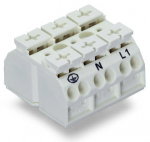 Клеммная колодка 35мм 3x4 0.5-4мм² 32А 500В термопласт белый Wago