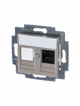 Розетка компьютерная RJ45 кат.5e+заглуш., Levit, кофе макиато Розетка компьютерная RJ45 кат.5e+заглуш., Levit, кофе макиато