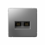 Розетка 2гн комп+комп RJ45+RJ45 с/у сталь механизм кат.6А ArtGallery Systeme Electric (1/5/20) Розетка 2гн комп+комп RJ45+RJ45 с/у сталь механизм кат.6А ArtGallery Systeme Electric (1/5/20)