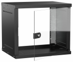 Шкаф наст. 9U 600х450мм стекл. дв. чер. GENERICA