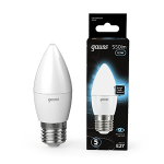 Лампа светодиод 6,5Вт свеча Е27 550Лм 4100К матовая Gauss Black (1/10/100)