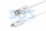 USB кабель microUSB длинный штекер 1м белый Rexant (10/20/20) USB кабель microUSB длинный штекер 1м белый Rexant (10/20/20)