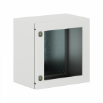 Корпус распред. шкафа 1двер. сталь серый 600мм 600мм 400мм с монтажной платой IP66 DKC