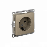Розетка 1гн с З/К с/у шампань механизм 16А AtlasDesign Systeme Electric (1/10)