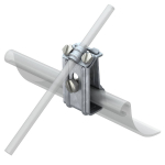 Крепеж проволоки к водосточному желобу