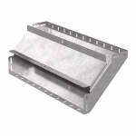 Угол д/листового кабель.лотка 90° вертикально ниспадающий без соединит. разъема сталь светло-серый ПРОМРУКАВ