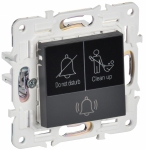 SKANDY Кнопка звонка с инд. отел. 10А SK-V17T титан IEK
