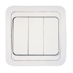 Выключатель 3кл с/у белый IP20 Mimoza Makel (1/12/120)