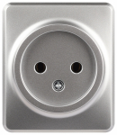 Розетка ЭРА Эксперт 11-2201-03 2P IP20 16A-250В ОУ алюминий