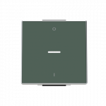 Клавиша одинарная перекидная для выкл-ля/кнопки символы 0 и 1 пластик зеленый матовая IP20 ABB