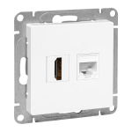 Розетка HDMI+RJ45 (cat5), белый Эпика EKF