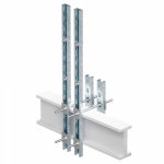 Обжимной комплект монтажных профилей тип 2 , обхват конструкции габаритами 350 на 400 мм , высота подвесной рамы-профиля 1000 мм ,для крепления 2 обол Обжимной комплект монтажных профилей тип 2 , обхват конструкции габаритами 350 на 400 мм , высота подвесной рамы-профиля 1000 мм ,для крепления 2 обол