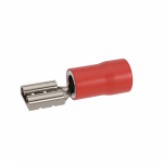 Наконечник-разъем плоский, розетка 6.3x0.8, изолированный фланец, для кабеля сечением до 1.5кв.мм Наконечник-разъем плоский, розетка 6.3x0.8, изолированный фланец, для кабеля сечением до 1.5кв.мм