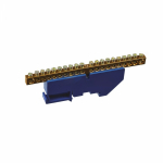 Шина "N" нулевая 8х12мм 20/1 (20 групп/крепеж по центру) с изолятором на DIN-рейку (20 шт/уп) Промрукав