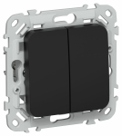 Выключатель 2кл прох с/у черный механизм ВС62-1-0-ФлЧ FLITE IEK (1/100) Выключатель 2кл прох с/у черный механизм ВС62-1-0-ФлЧ FLITE IEK (1/100)