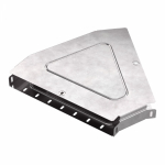 Угол д/листового кабель.лотка 45° горизонтальн. без соединит. разъема сталь светло-серый ПРОМРУКАВ