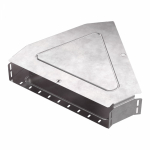 Угол д/листового кабель.лотка 45° горизонтальн. без соединит. разъема сталь светло-серый ПРОМРУКАВ