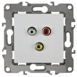 Розетка 3гн RCA с/у белый механизм 12-3113-01 Эра12 ЭРА (10/100/2500) Розетка 3гн RCA с/у белый механизм 12-3113-01 Эра12 ЭРА (10/100/2500)