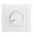 Светорегулятор 600Вт поворотный с/у белый в сборе Defne Makel (1/10/100)