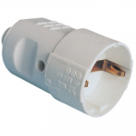 Розетка кабельная, бытовая с центральным вводом кабеля. Серая. IP20 16А 2P+E 230В Розетка кабельная, бытовая с центральным вводом кабеля. Серая. IP20 16А 2P+E 230В