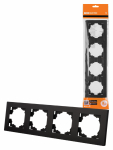 Рамка 4-х постовая черная "Сенеж" TDM Рамка 4-х постовая черная "Сенеж" TDM