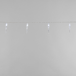 Гирлянда светодиодная «Сосульки» 1.5 м, 10 LED, прозрачный ПВХ, цвет свечения белый, 2 х АА (батарейки не в комплекте) NEON-NIGHT
