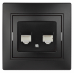 Розетка 2гн комп+комп RJ45+RJ45 с/у антрацит 1-304-05 Intro Plano ЭРА Розетка 2гн комп+комп RJ45+RJ45 с/у антрацит 1-304-05 Intro Plano ЭРА