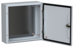 Щит с монтажной панелью ЩМП 400х400х150 настен с зам. металл сер УХЛ1 IP66 TITAN 5 IEK (1)