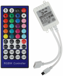 Контроллер ЭРА для светодиодной ленты с ИК пультом RGBW-Controller-12/24V-96/192W-IP20-IR Контроллер ЭРА для светодиодной ленты с ИК пультом RGBW-Controller-12/24V-96/192W-IP20-IR