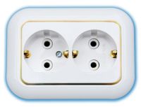 Розетка 2гн с З/К с/у белый 16А Гармония Беларусь (1/35) Розетка 2гн с З/К с/у белый 16А Гармония Беларусь (1/35)