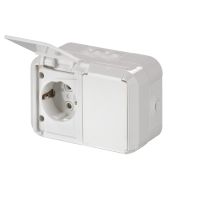 Розетка ABB Jussi 2-мест. механизм с накладкой с З/К откр. уст-ки16А 220-250В с крышкой IP44 белый Розетка ABB Jussi 2-мест. механизм с накладкой с З/К откр. уст-ки16А 220-250В с крышкой IP44 белый